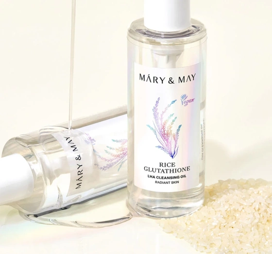 Mary&May Rice Glutathione LHA Cleansing Oil – Make-up-Entferner mit Reisextrakt, 200 ml