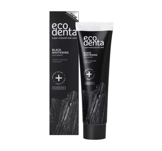Kliknij na zdjęcie, aby je powiększyć Ecodenta Black Whitening – schwarze Zahnpasta mit Aktivkohle, 100 ml