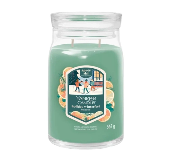 Kliknij na zdjęcie, aby je powiększyć Yankee Candle Signature Apres Ski Große Duftkerze Holiday Winterfest 567 g