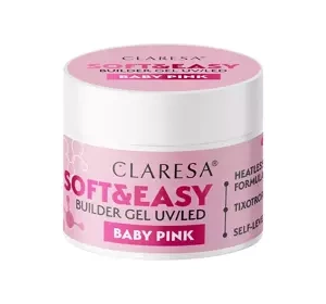 CLARESA SOFT & EASY AUFBAUGEL UV/LED BABY PINK 45G