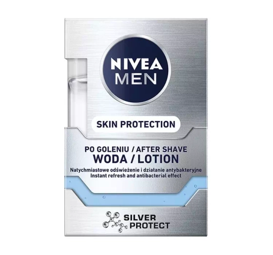 Kliknij na zdjęcie, aby je powiększyć NIVEA MEN Silver Protect After Shave Lotion – Rasierwasser für Männer, 100 ml