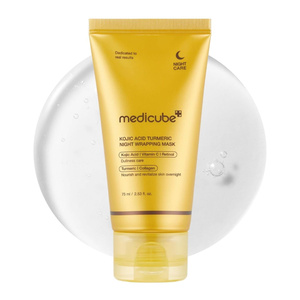 Medicube Kojic Acid Turmeric Night Wrapping Mask – strahlende Peel-off-Gesichtsmaske für die Nacht mit Kojisäure, 75 ml