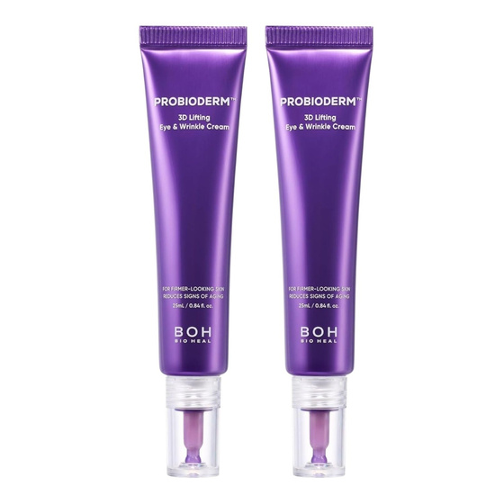 Bioheal Boh Probioderm 3D Lifting Eye & Wrinkle Cream – Anti-Falten-Augencreme mit Kollagen, 2 x 25 ml