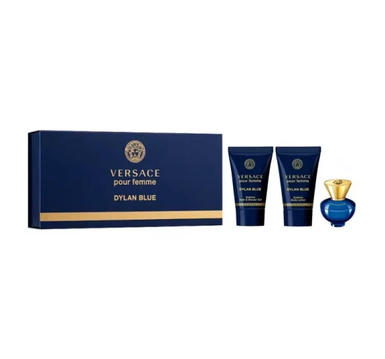 Kliknij na zdjęcie, aby je powiększyć VERSACE DYLAN BLUE POUR FEMME EDP SPRAY 5ML + BL 25ML + SG 25ML SET
