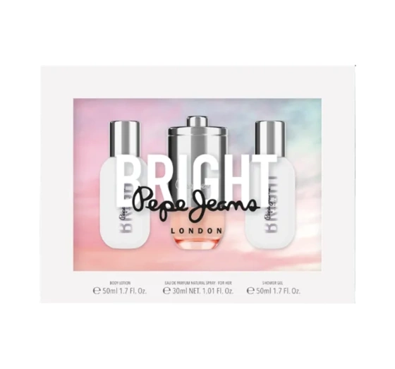 PEPE JEANS BRIGHT FOR HER EDP SPRAY 30ML + BL 60ML + SG 60ML SET