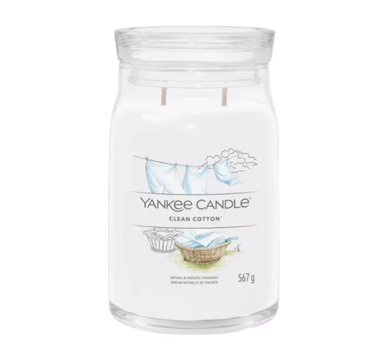 YANKEE CANDLE SIGNATURE DUFTKERZE CLEAN COTTON 567G