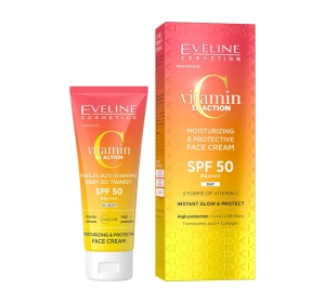 EVELINE VITAMIN C 3X ACTION FEUCHTIGKEITSSPENDEND-SCHÜTZENDE GESICHTSCREME SPF50 30ML