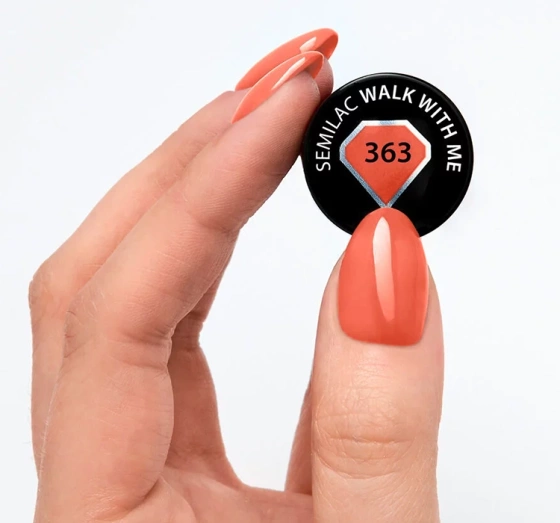 Kliknij na zdjęcie, aby je powiększyć SEMILAC CLOSER AGAIN LAKIER HYBRYDOWY UV 363 WALK WITH ME 7ML