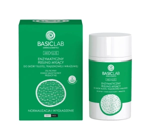 BasicLab Micellis – enzymatisches Peeling-Reinigungsmittel für fettige, zu Akne neigende und empfindliche Haut, 35 g