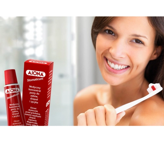 Kliknij na zdjęcie, aby je powiększyć AJONA MEDIZINISCHES ZAHNPASTA-KONZENTRAT FÜR ZAHNFLEISCH UND ZUNGE 6ML
