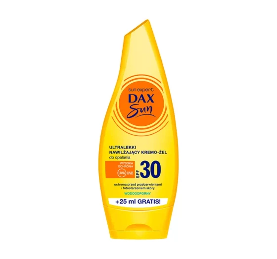 Kliknij na zdjęcie, aby je powiększyć DAX SUN ULTRALEICHTES FEUCHTIGKEITSSPENDENDES CREME-GEL SPF 30 175ML
