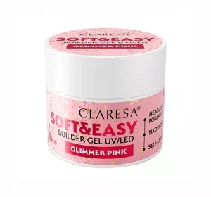 Claresa Soft & Easy Aufbaugel Glimmer Pink 45g