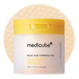 Medicube Kojic Acid Kojic Acid Turmeric Pad – aufhellende Gesichts-Tonisierungspads gegen Hautverfärbungen mit Kojisäure, 70 Stück