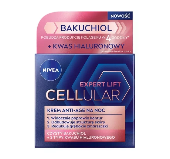 Kliknij na zdjęcie, aby je powiększyć NIVEA CELLULAR EXPERT LIFT ANTI-AGE NACHTCREME 50ML