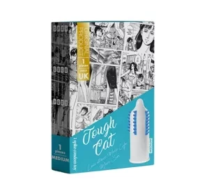 EGZO STIMULIERENDES KONDOM MIT NOPPEN TOUGH CAT MEDIUM 1 STÜCK