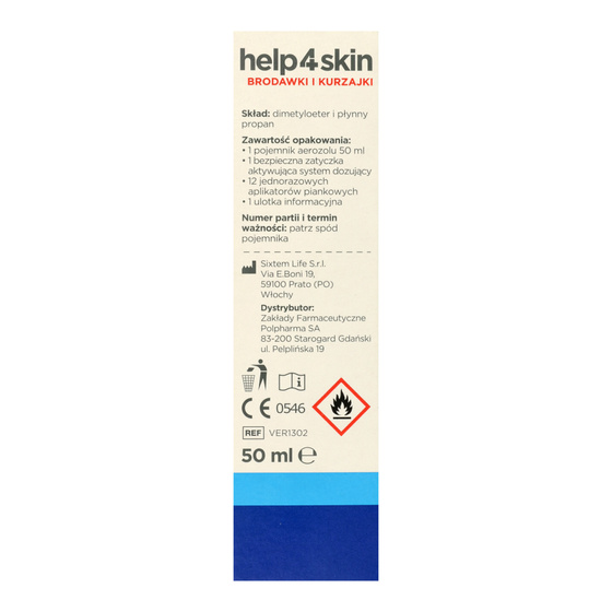 Kliknij na zdjęcie, aby je powiększyć Help4skin Warzen und Plaketten – Präparat zur Entfernung von Warzen und Plaketten mittels Kryotherapie, 50 ml