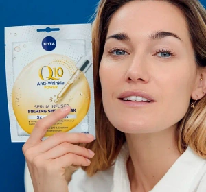 NIVEA Q10 POWER TUCHMASKE MIT ANTI FALTEN SERUM 1 STÜCK