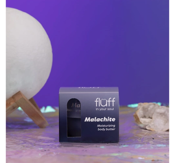 FLUFF IN YOUR SOUL FEUCHTIGKEITSSPEDENDE KÖRPERBUTTER MIT MALACHIT 150ML