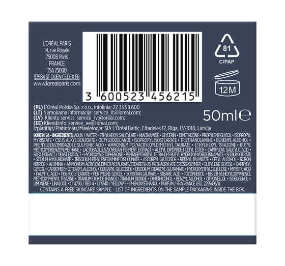 Kliknij na zdjęcie, aby je powiększyć LOREAL REVITALIFT LASER X3 TAGESCREME SPF20 50 ML
