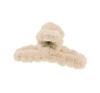 Top Choice Haarschmuck – Haarspange mit Fellbesatz, hellbeige