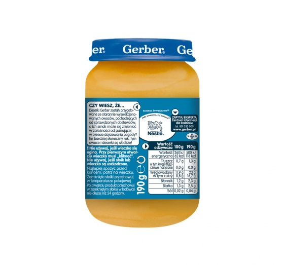 Gerber Früchte-Dessert mit Äpfeln, Bananen und Mango mit cremigem Quark 190g