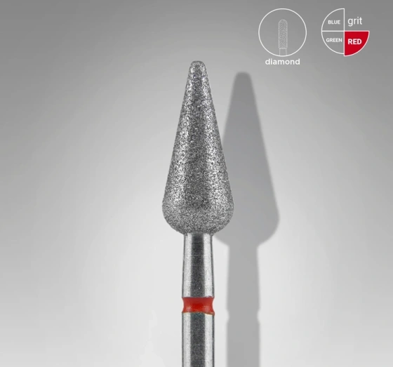 Staleks Pro Expert Diamantfräser Birne Rot FA100R050/12