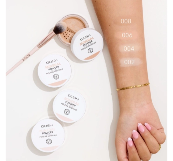 Kliknij na zdjęcie, aby je powiększyć GOSH MINERAL POWDER PUDER MATT IVORY 002