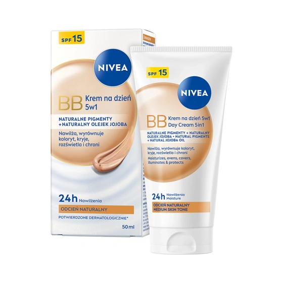 NIVEA 24H Nawilżenia ​​BB Tagescreme 5in1 Natürlich 50ml