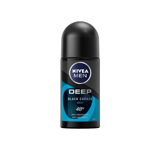 Kliknij na zdjęcie, aby je powiększyć NIVEA MEN DEEP BLACK CARBON BEAT ANTITRANSPIRANT ROLL ON 50ML