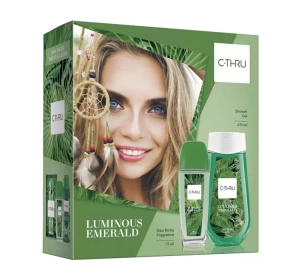 C-THRU LUMINOUS EMERALD DUFTSPRAY MIT ZERSTÄUBER 75ML + DUSCHGEL 250ML SET