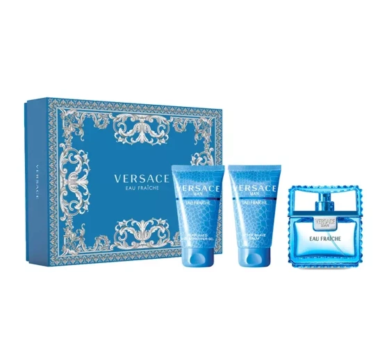 Kliknij na zdjęcie, aby je powiększyć VERSACE MAN EAU FRAICHE EDT SPRAY 50ML + DUSCHGEL 50ML + AFTER SHAVE 50ML SET