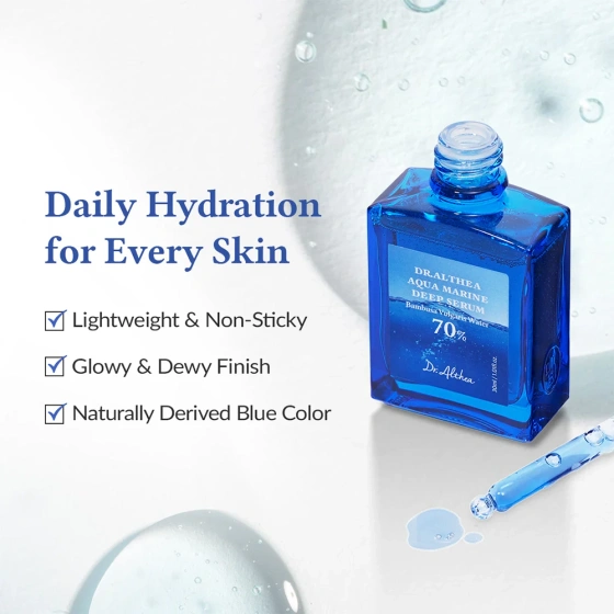 Kliknij na zdjęcie, aby je powiększyć Dr.Althea Aqua Marine Deep Serum Feuchtigkeitsspendendes Gesichtsserum 30 ml