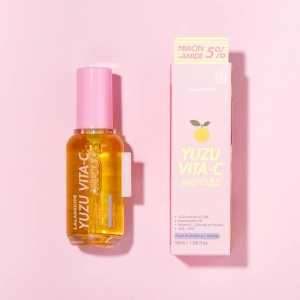 LalaRecipe Yuzu Vita C Ampoule – aufhellendes Gesichtsserum mit Vitamin C und 5 % Niacinamid, 50 ml