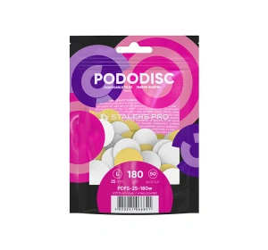 Staleks Pro Pododisc Austauschbare Schleifpads für Pododisc auf weicher Basis L/25 mm 180 grit 50 Stück