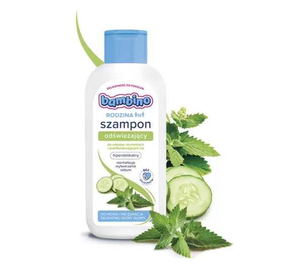 Kliknij na zdjęcie, aby je powiększyć BAMBINO FAMILIE ERFRISCHENDES SHAMPOO 400ML