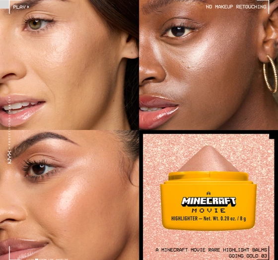 NYX Professional Makeup × A Minecraft Movie Cremiger Highlighter 03 Going Gold 8 g
