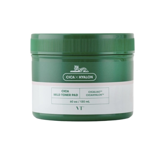 VT Cosmetics Cica x Hyalon Cica Mild Toner Pad Peeling-Pads für das Gesicht 60 Stück
