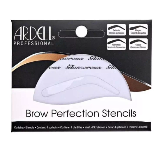 ARDELL BROW PERFECTING STENCILS SCHABLONEN FÜR AUGENBRAUEN SET 4 STÜCK