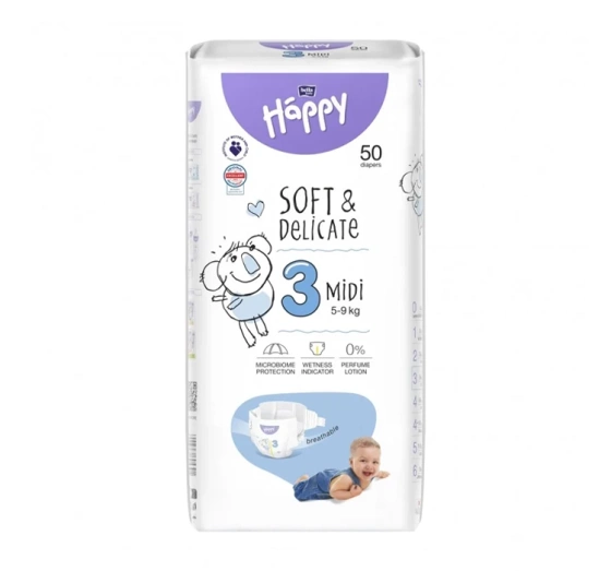 Bella Baby Happy Soft & Delicate 3 Midi 5-9kg Windeln 50 Stück