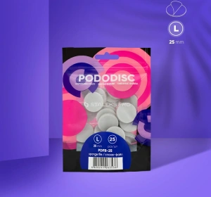 Staleks Pro Pododisc Austauschbare Polierpads auf Schwamm für Pediküre L/25 mm 25 Stück