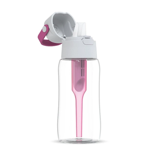 Dafi Solid Filterflasche mit Aktivkohlefilter 0,5 l Rosa