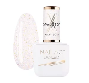 NAILAC OPALX TOP HYBRID TOPCOAT MILKY GOLD 7ML