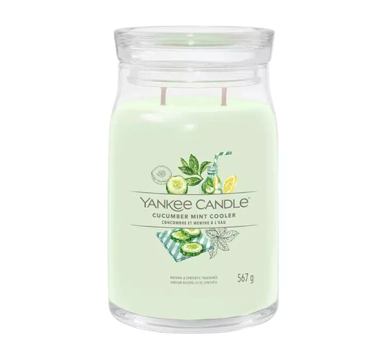 YANKEE CANDLE SIGNATURE DUFTKERZE CUCUMBER MINT COOLER 567G