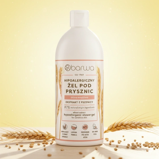 Barwa Hypoallergenes Duschgel für empfindliche Haut mit Weizenextrakt 400 ml