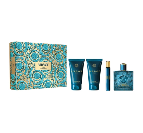 Versace Eros Eau de Parfum Spray 100ml + 10ml + After Shave Lotion 75ml + Duschgel 75ml 