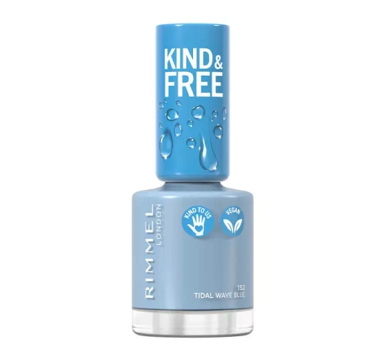 RIMMEL KIND & FREE VEGANER NAGELLACK  152 TIDAL WAVE BLUE 8ML