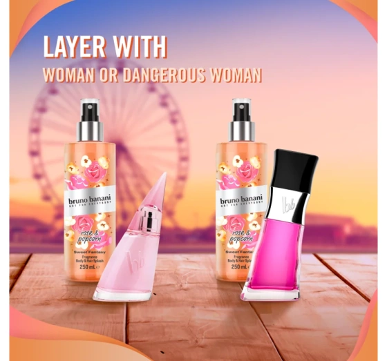 Kliknij na zdjęcie, aby je powiększyć Bruno Banani Sweet Fantasy Rose & Popcorn Körperspray 250 ml