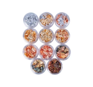 FOLIE IN FLOCKEN ZUR NAGELDEKORATION NR. 1 SILBER 3G