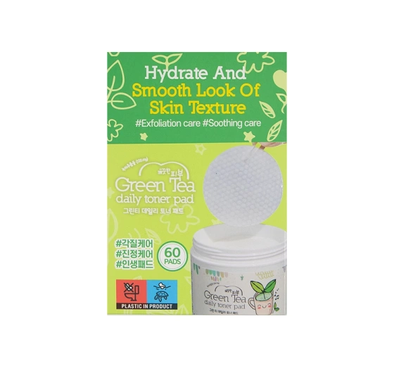 Kliknij na zdjęcie, aby je powiększyć Esfolio Green Tea Gesichtstoner-Pads mit Grüntee-Extrakt 60 Stück