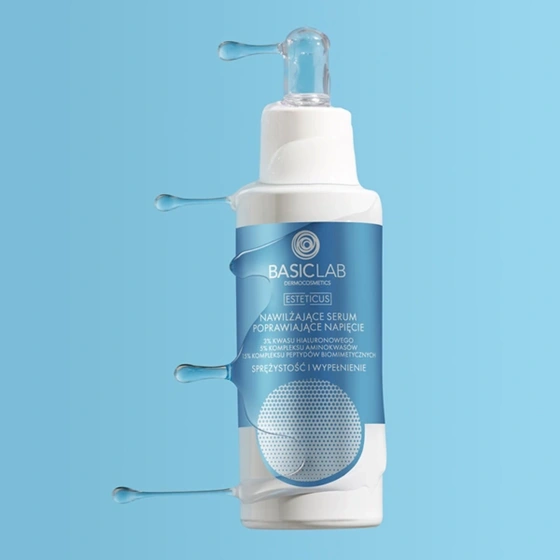 BasicLab Esteticus Feuchtigkeitsspendendes Serum zur Verbesserung der Spannkraft 3% Hyaluronsäure 30ml